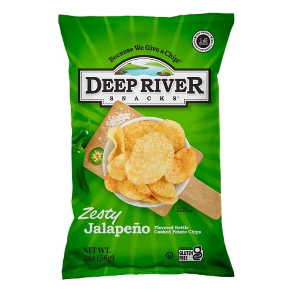 Deep River Snacks Zesty Jalapeno Kettle Potato Chips, 2 Ounce — 24 Per Case