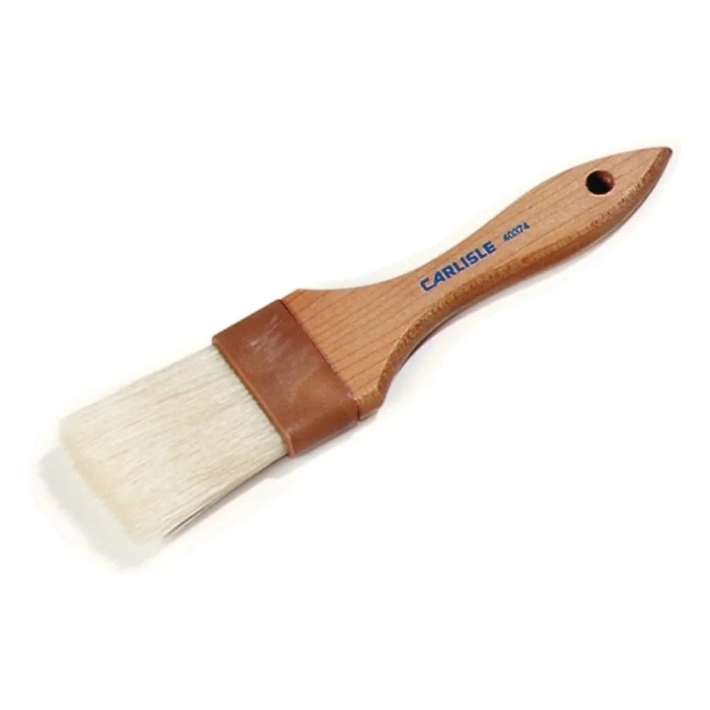 Carlisle Push-Style Wood Boar Bristle Brush, 2 Inch — 1 Per Case
