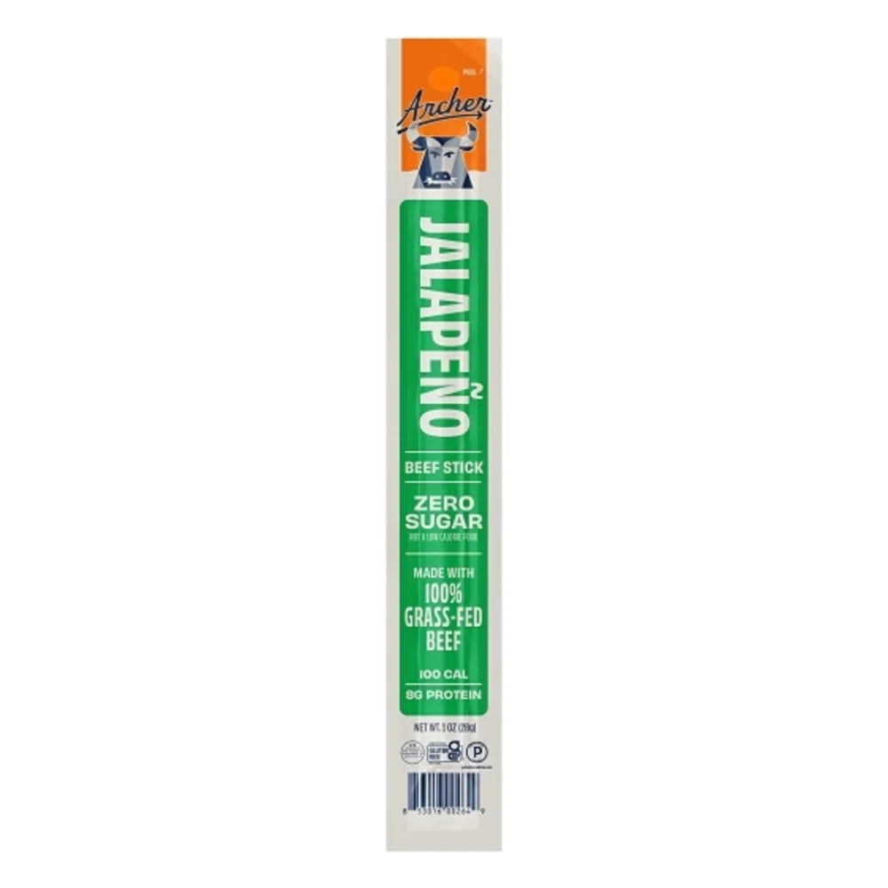 Archer Jalapeno Grass-Fed Beef Sticks, 1 Ounce — 108 Per Case