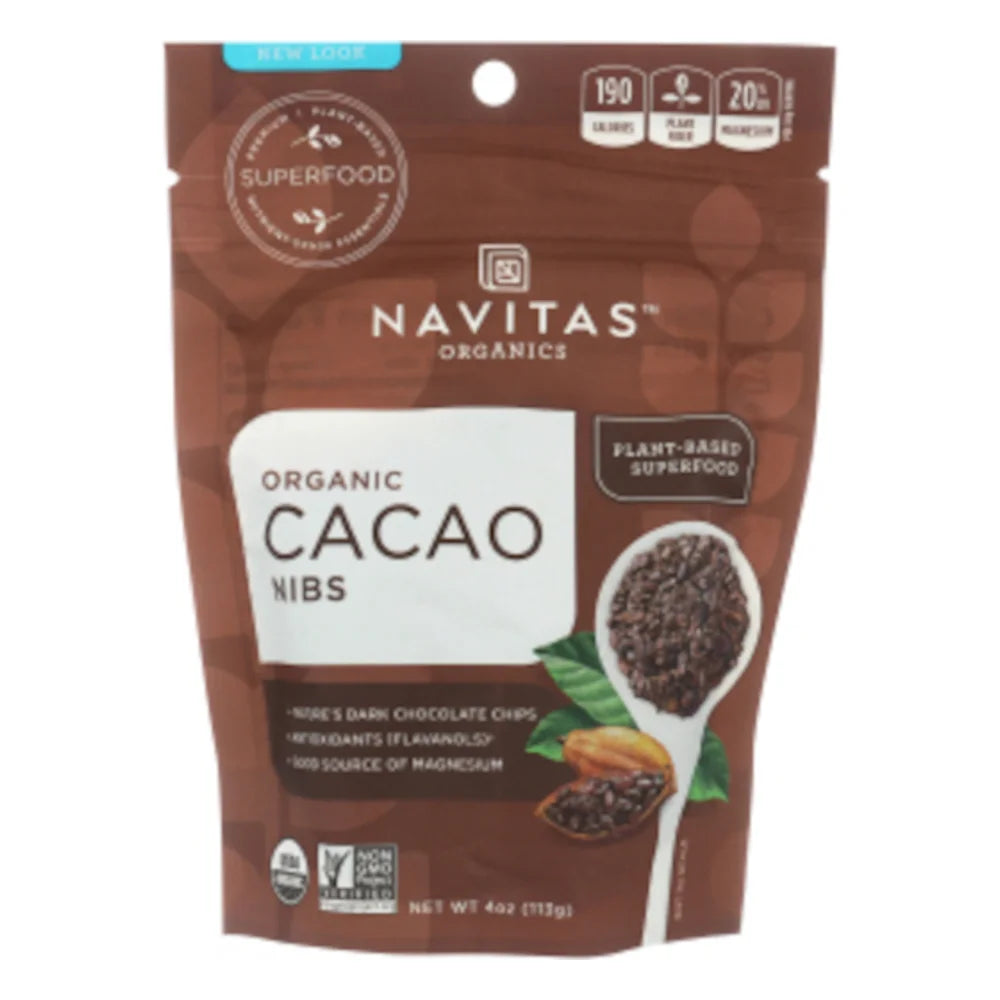 Navitas Organics Organic Cacao Nibs, 4 Ounce — 12 Per Case