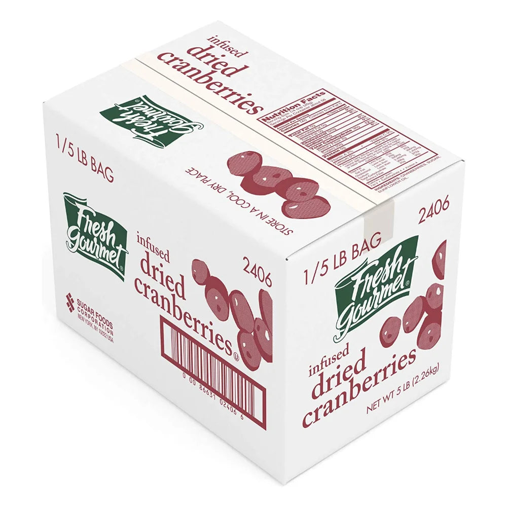 Fresh Gourmet Infused Dried Cranberry, 5 Pound — 1 Per Case