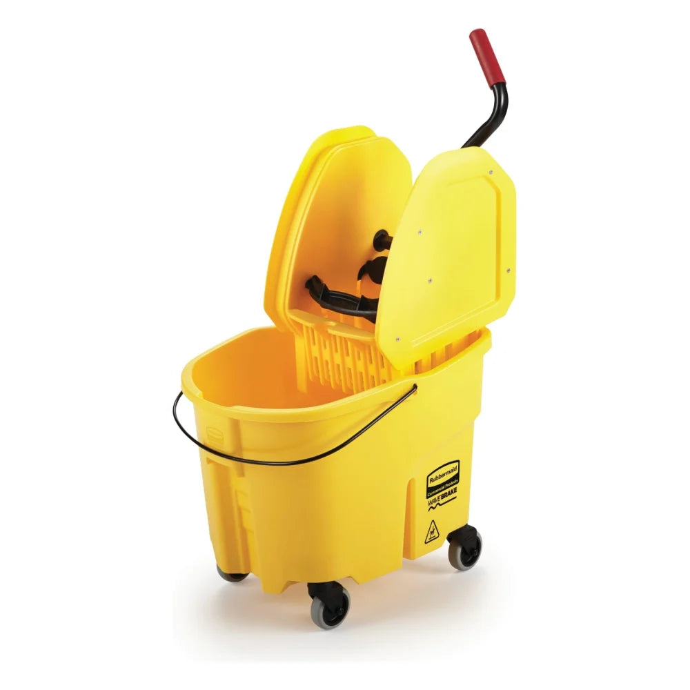 Rubbermaid Commercial Products 35 Quart Wavebrake Downpress Bucket Wringer, 1 Count — 1 Per Case