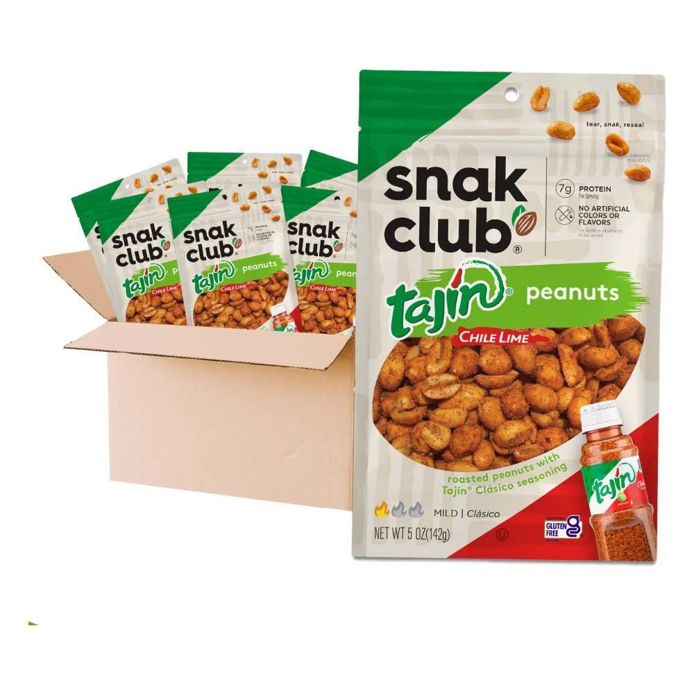Snak Club Tajin Classico Peanuts, 0.313 Pound — 6 Per Case