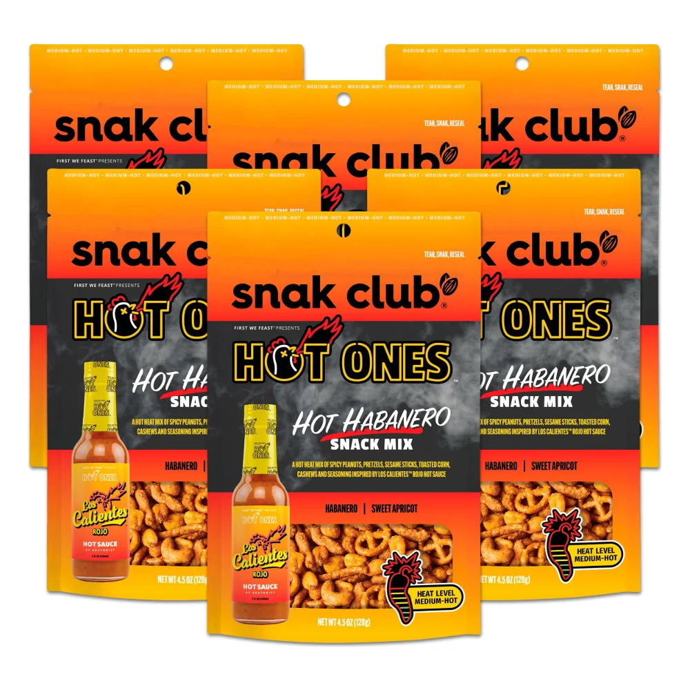 Snak Club Hot Ones Hot Habanero Snack Mix, 4.5 Ounce — 6 Per Case
