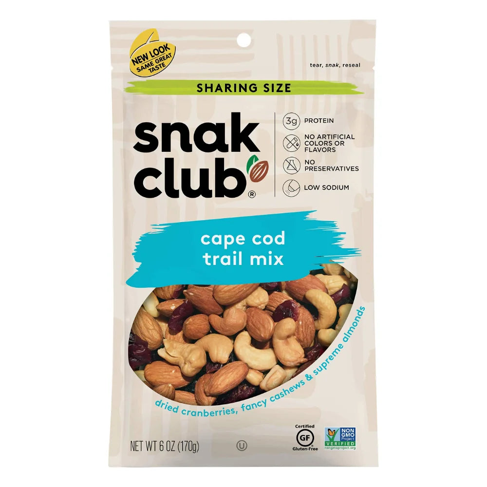 Snak Club Cape Cod Trail Mix Share Size, 6 Ounce — 6 Per Case