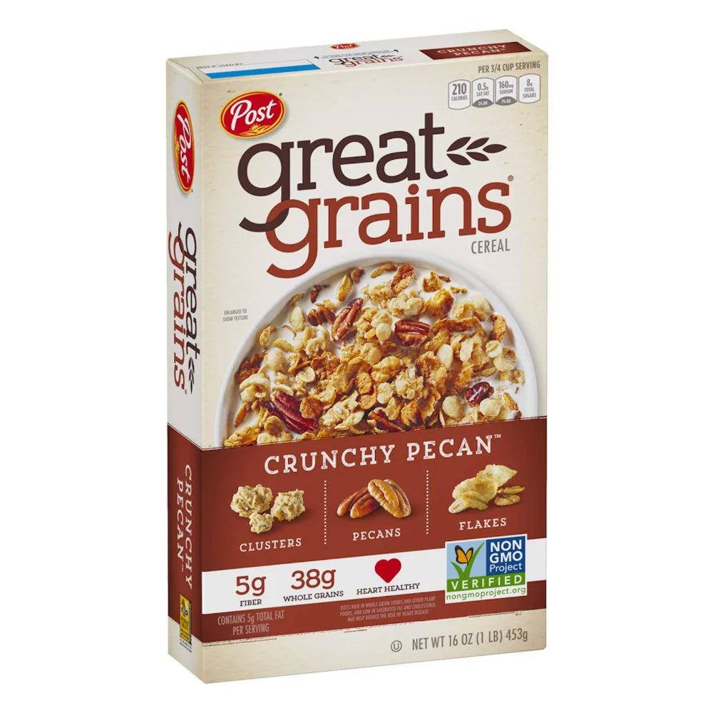 Post Crunchy Pecan Cereal, 16 Ounce — 12 Per Case