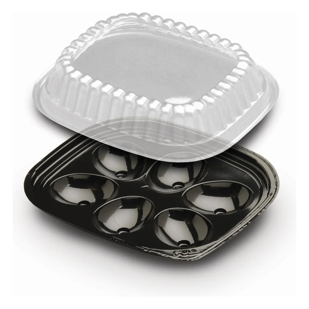 D&W Fine Pack 6 Egg Black Tray, 416 Each — 416 Per Case