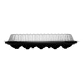 D&W Fine Pack 12 Egg Pet Black Tray With Clear Dome — 328 Per Case