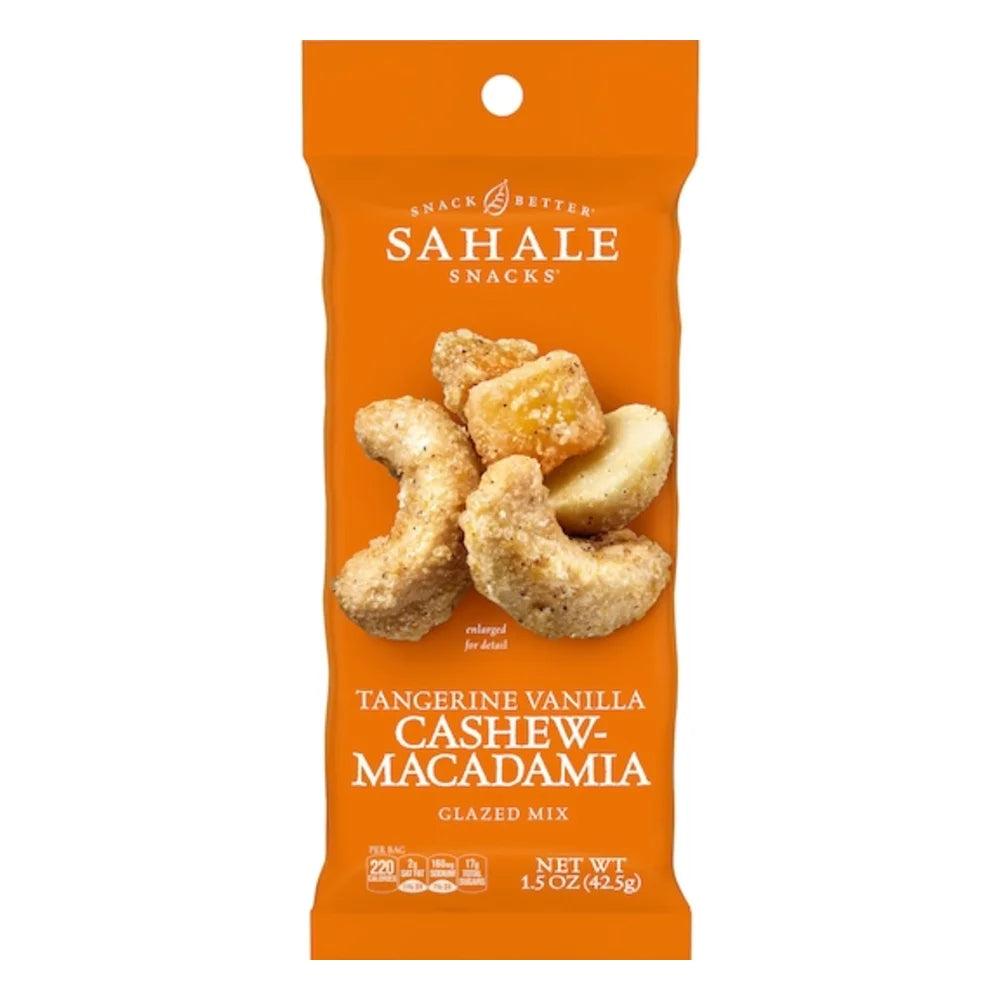 Sahale Snacks Cashew Tangerine Vanilla Macadamia Glazed, 1.5 Ounce — 18 Per Case