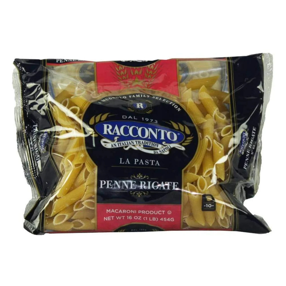 Racconto Pasta Penne Rigate Mostaccioli, 16 Ounce — 20 Per Case