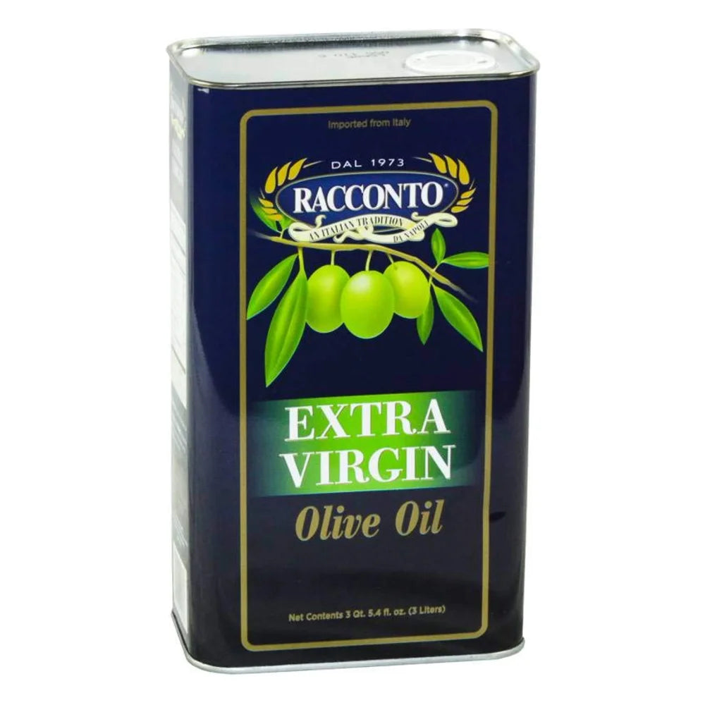 Racconto Oil Extra Virgin Olive Tin, 3 Liter — 4 Per Case