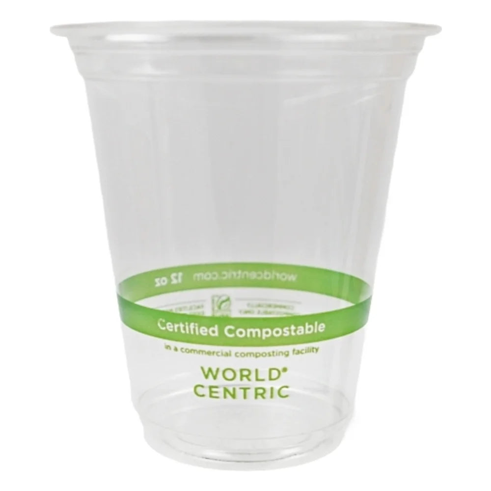 World Centric Ingeo Compostable Clear Cup, 12 Ounce — 20 Per Case