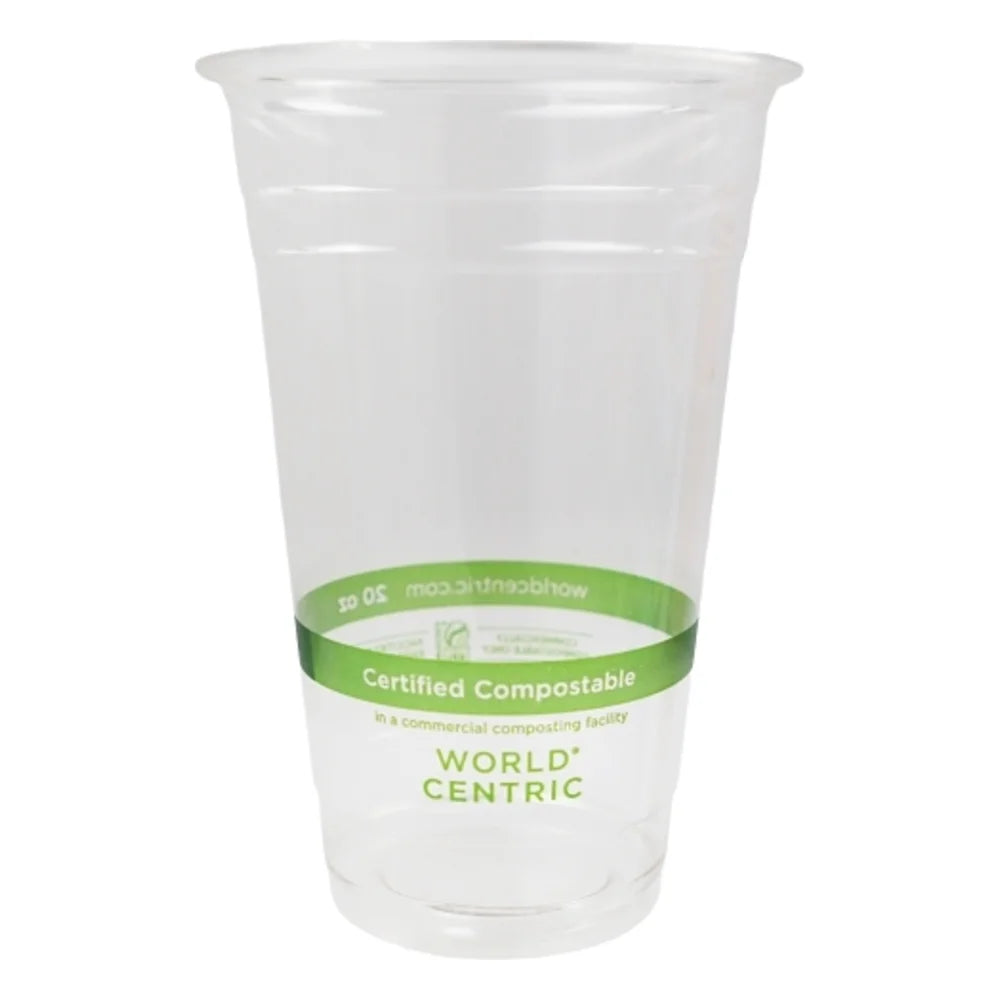 World Centric Ingeo Compostable Clear Cup, 20 Ounce — 20 Per Case