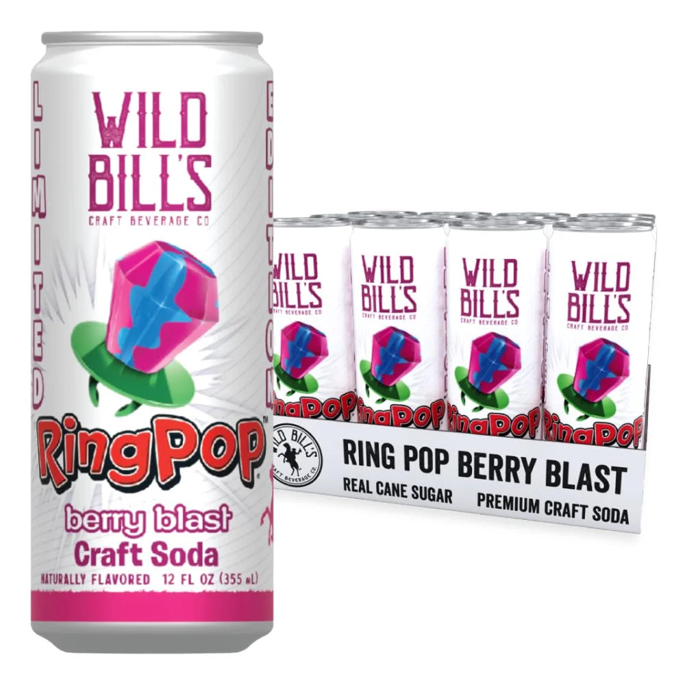 Wild Bill's Olde Fashioned Soda Co. Berry Blast Ring Pop, 12 Ounce — 12 Per Case