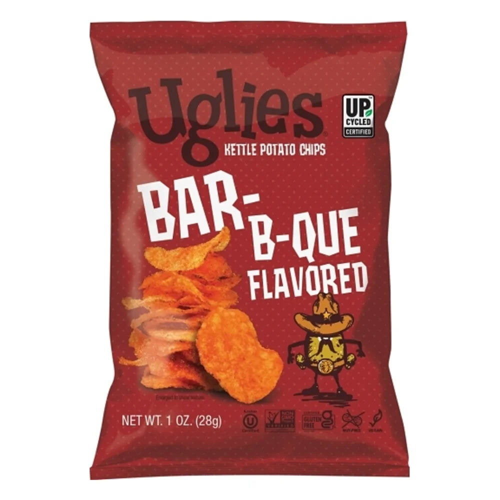 Uglies Bar-B-Que Kettle Chips Peg Bags — 32 Per Case
