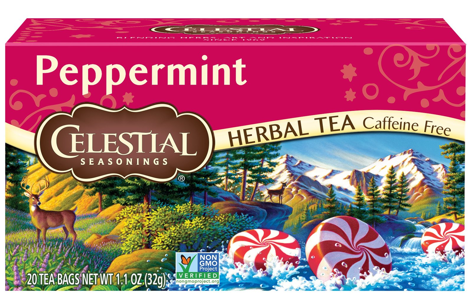 Celestial Seasonings Peppermint Herbal Tea (20 ct)/6pk