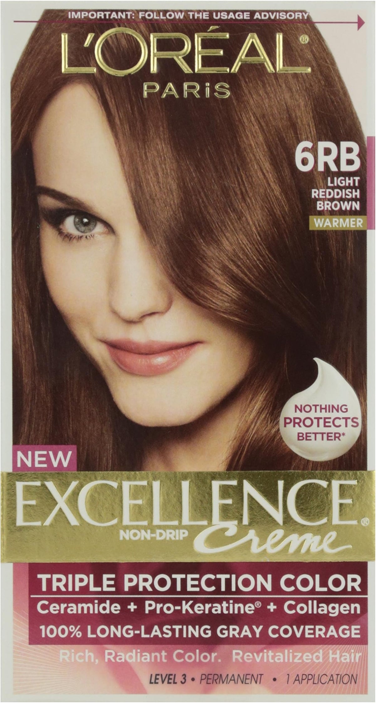 L'Oreal Excellence Cream #6rb LT Red Brn — Case of 12