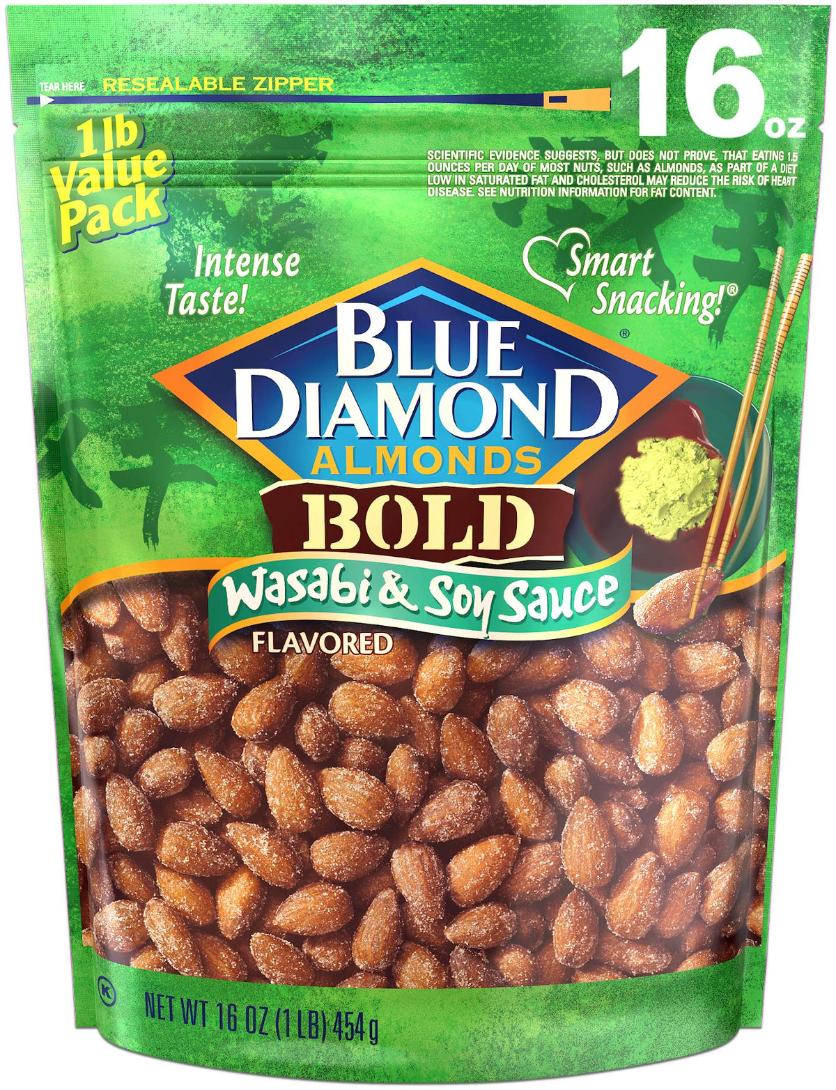 Blue Diamond Wasab Almond, 16 oz — 6 Per Case