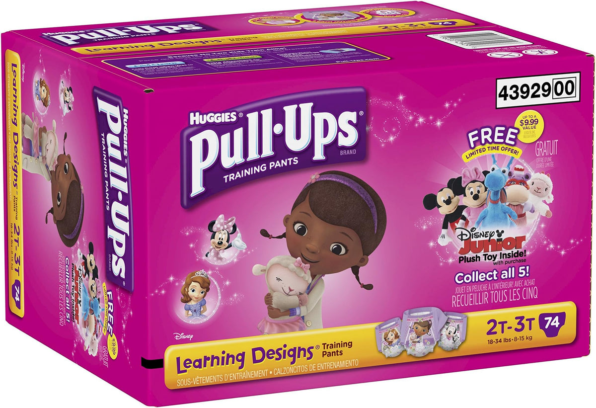 Huggies Pull-Ups Girls Jumbo 3T-4T, 20 Count — 4 Per Case