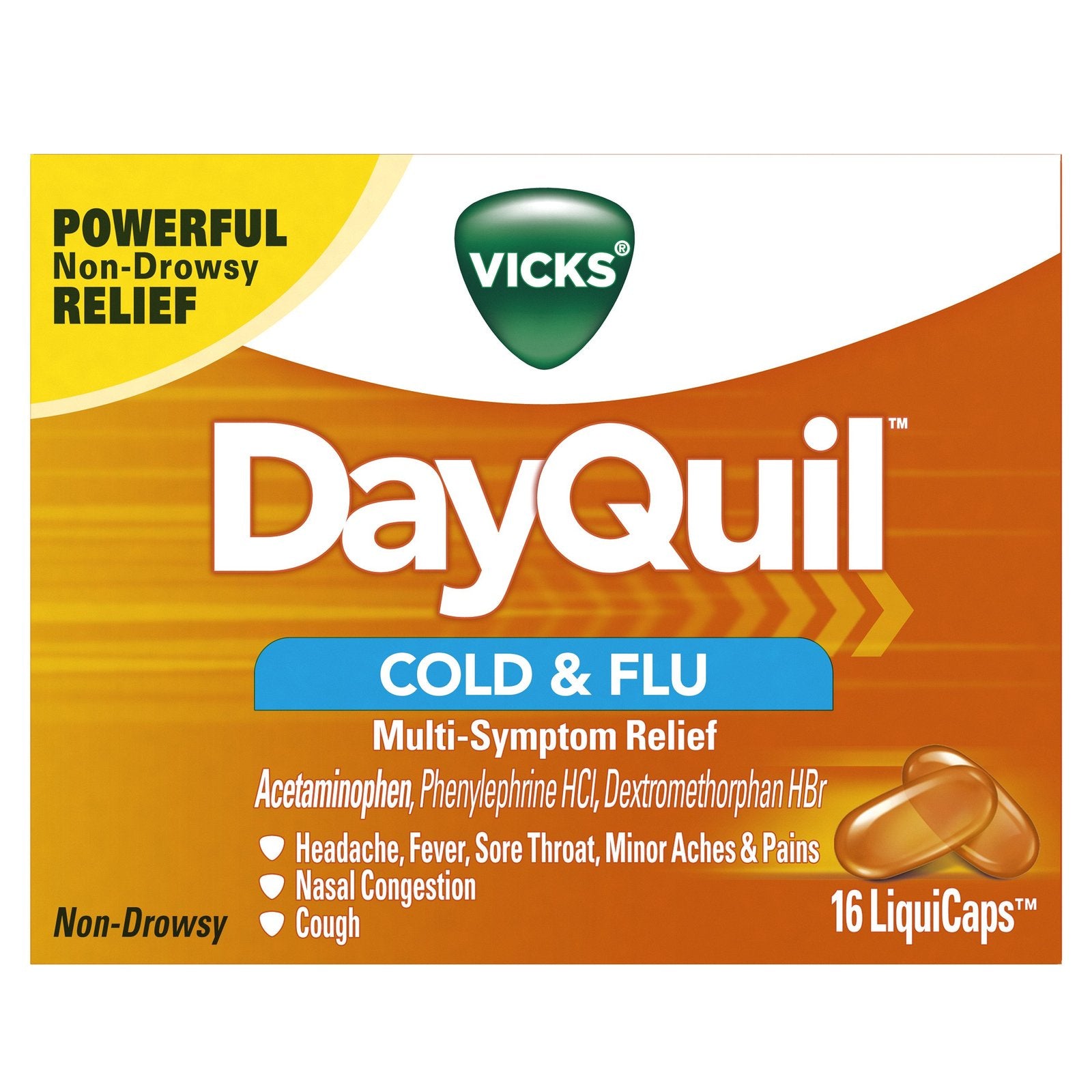 Vicks Dayquil Liquicaps (16 Ct, Pack of 24)/24pk