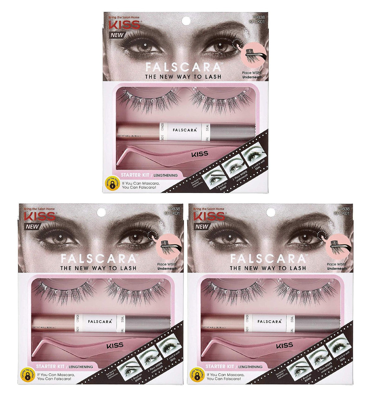 Kiss Falscara Lash Starter Kit Lengthening (3 Pack)/36pk