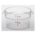 Cambro Camwear Clear Round Container, 2 Quart — 1 Per Case