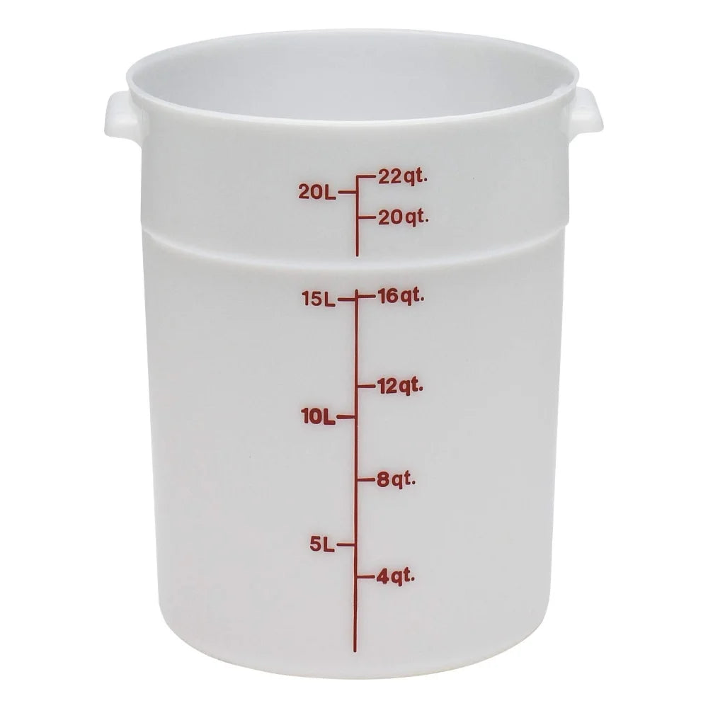 Cambro White Poly Round Container, 22 qt — 1 Per Case