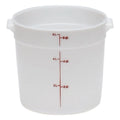Cambro Round White Poly Container, 6 Quart — 1 Per Case