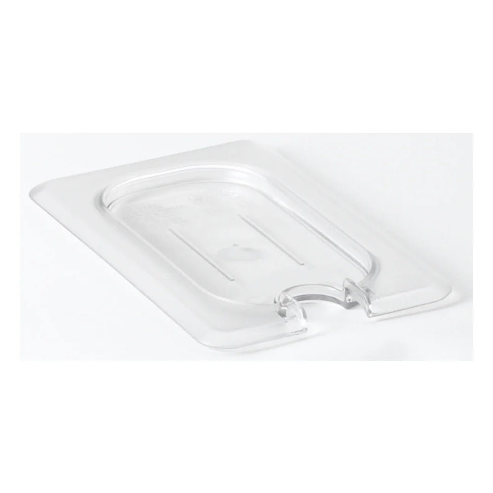 Cambro Camwear Clear Food Pan Lid 1/9 Flat Notched Cover — 1 Per Case