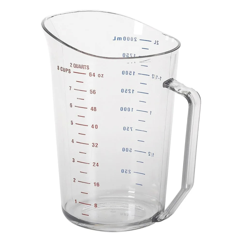 Cambro Plastic Clear Measuring Cup, 2 Quart — 1 Per Case