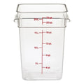 Cambro Camwear Clear Square Container, 22 Quart — 1 Per Case