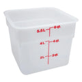 Cambro Camsquare 6 Quart Winter Rose Graduation Mark White Poly Container, 1 Each — 1 Per Case