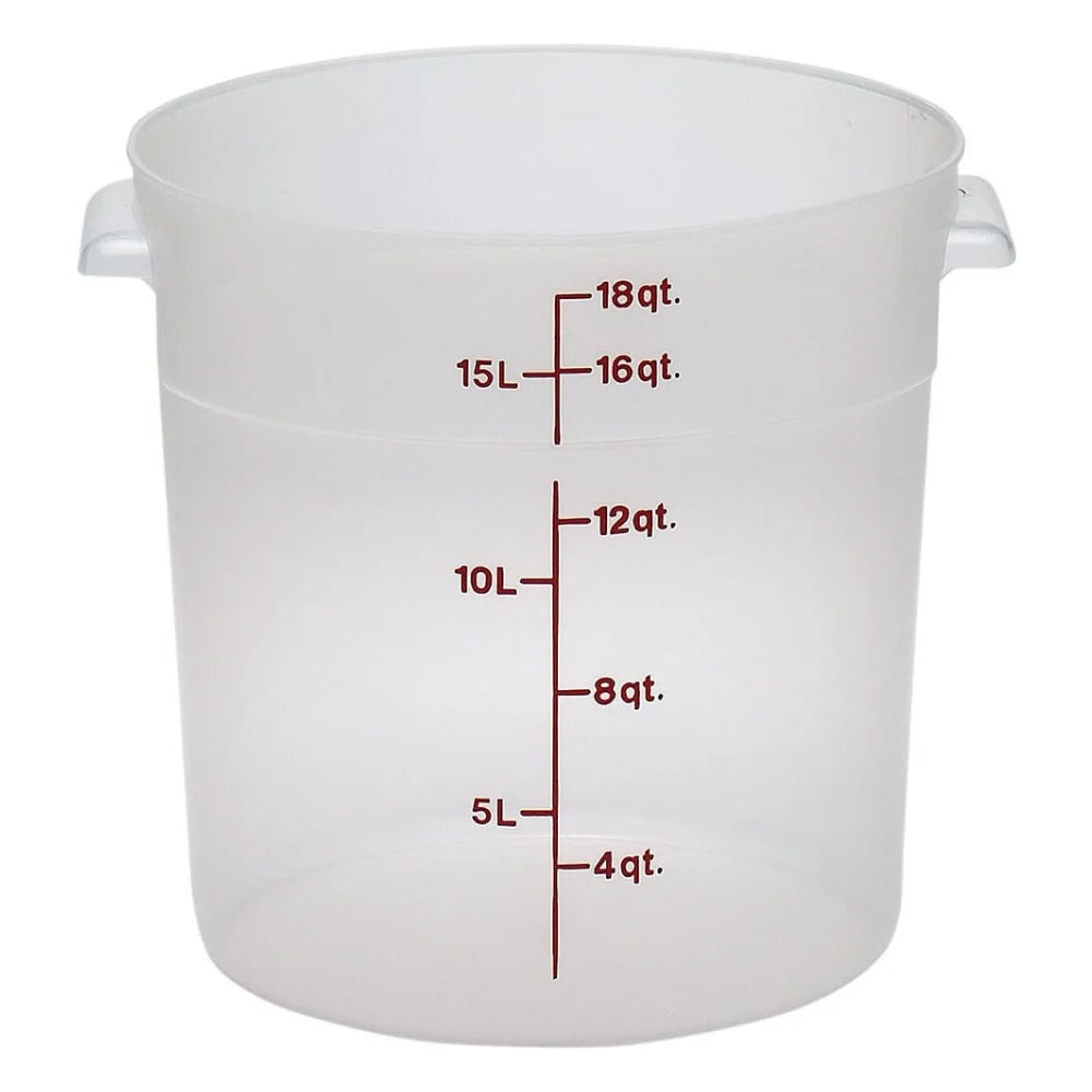 Cambro Translucent Round Container, 18 Quart — 1 Per Case