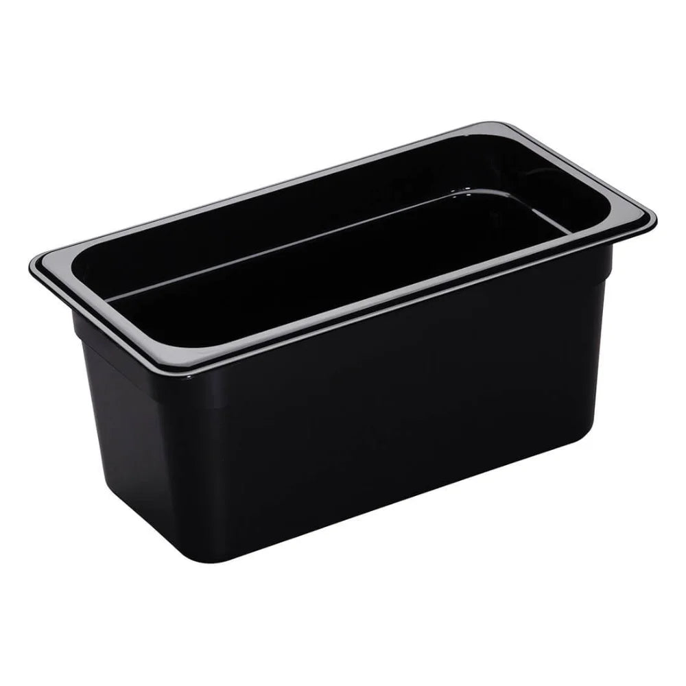 Cambro Camwear Black Food Pan 1/3 X 6" — 1 Per Case
