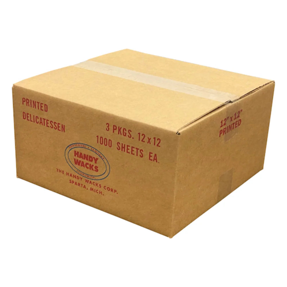 Handy Wacks 12 Inch X 12 Inch X 2.5 Inch Mexican Pepper Deli Paper, 1000 Count — 3 Per Case