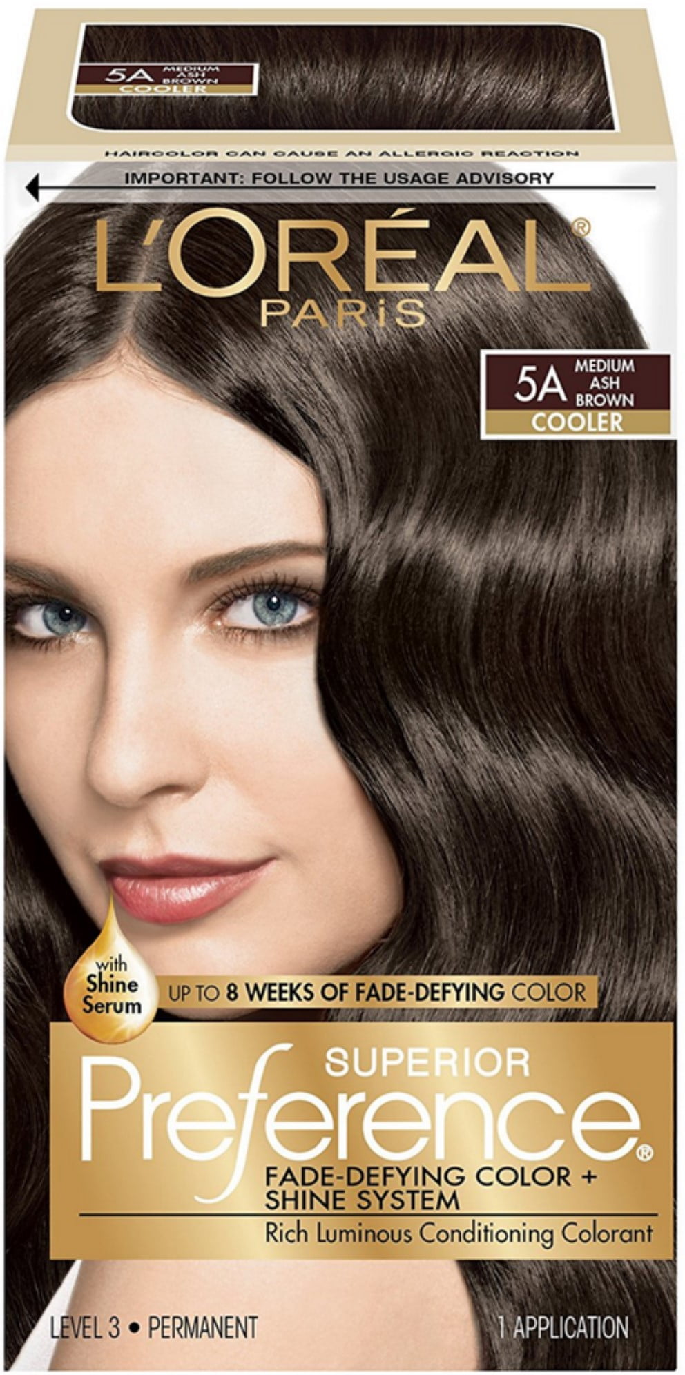 L'Oreal Preference #5a Medium Ash Brown — Case of 12