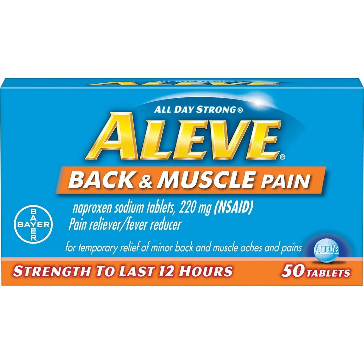 Aleve Tab Back/Muscle, 50 Count — 36 Per Case