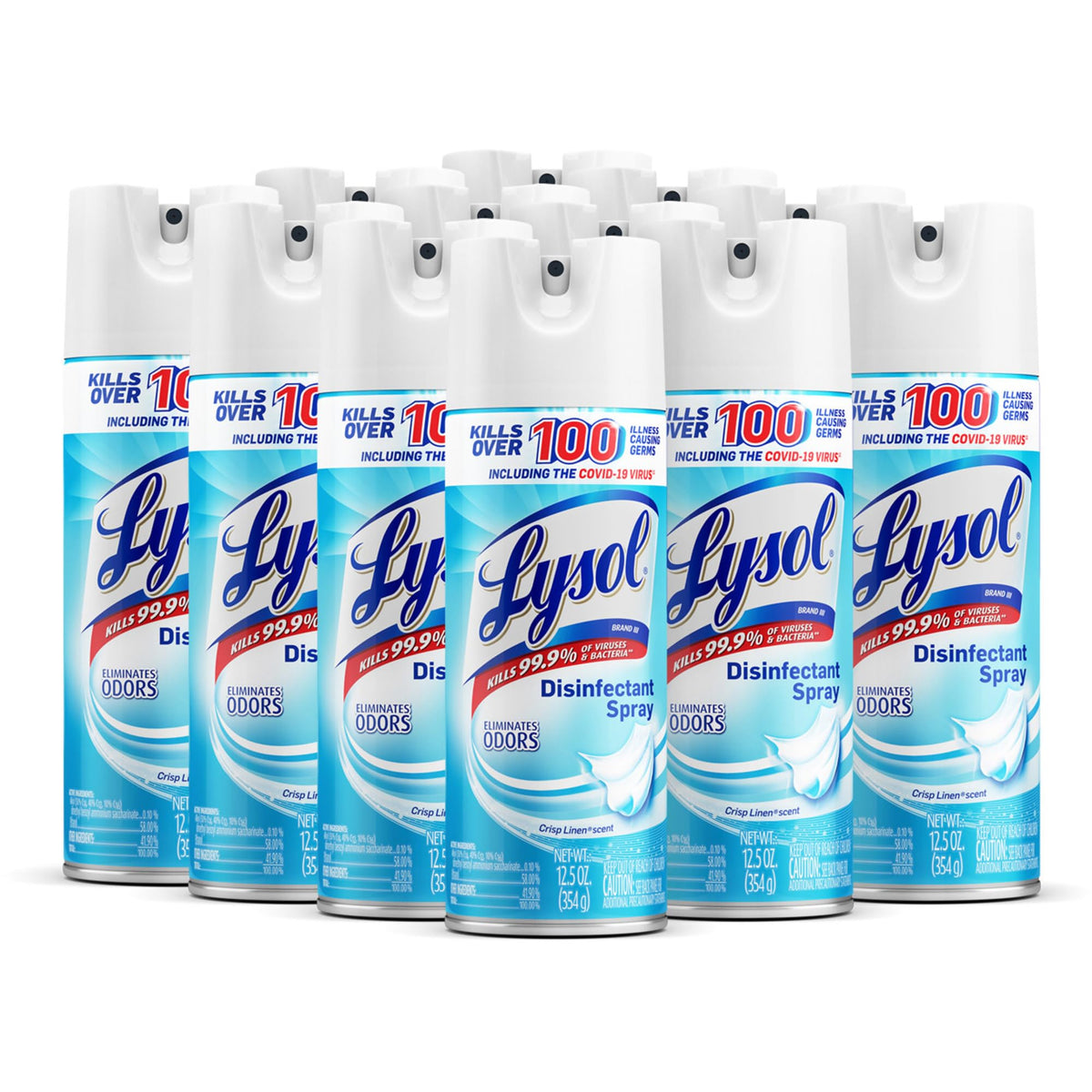 Lysol Disinfectant Spray Crisp Linen, 12.5 oz — 12 Per Case