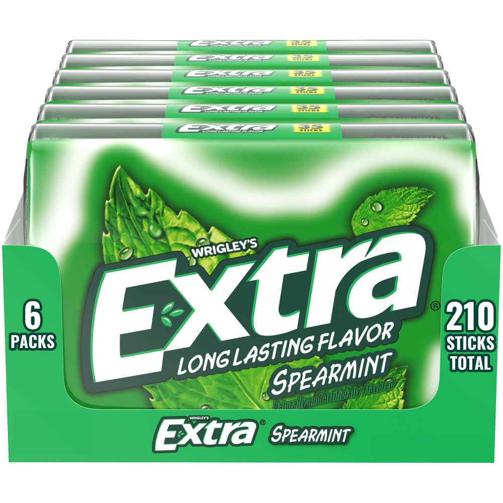 Extra Spearmint Sugar Free Chewing Gum, 3 Pack — 20 Per Case