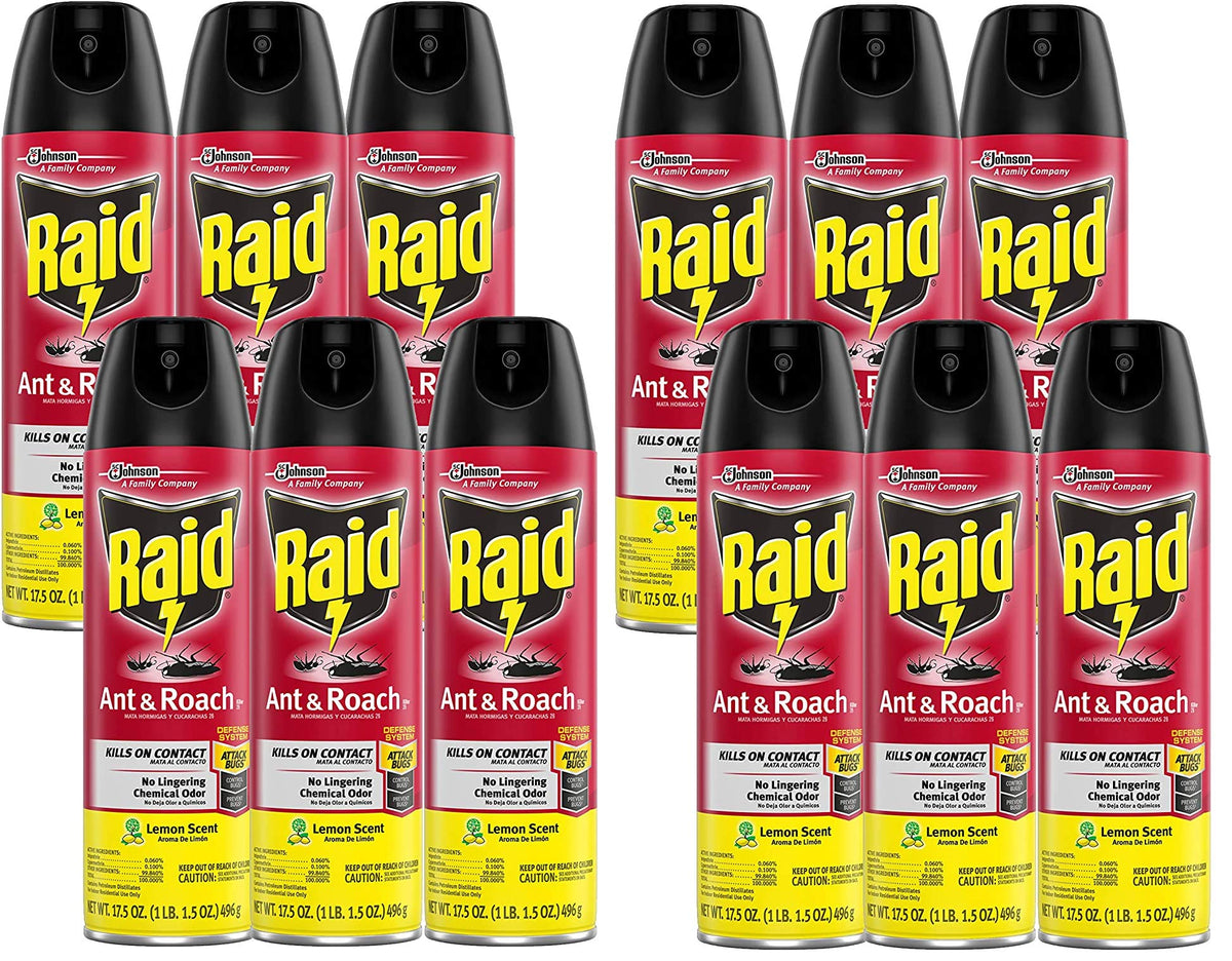 Raid Ant & Roach Lemon, 17.5 oz — 6 Per Case