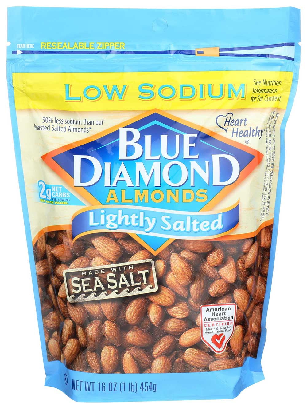 Blue Diamond Lite Salt Almn, 16 oz — 6 Per Case