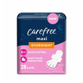 Carefree Overnight Maxi Pads with Wings, 28 ct — 4 Per Case