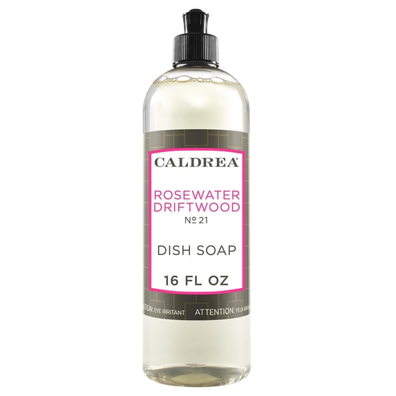 Caldrea Dish Soap - Rosewater Driftwood, 16 oz — 6 Per Case