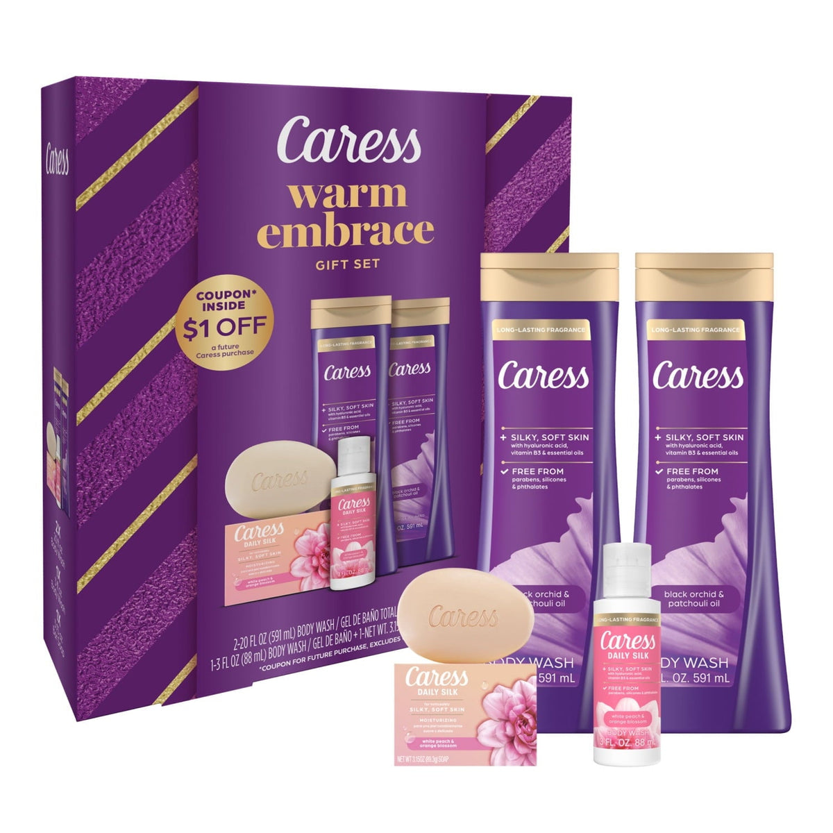 Caress Body Wash Assortment, 3 oz — 24 Per Case