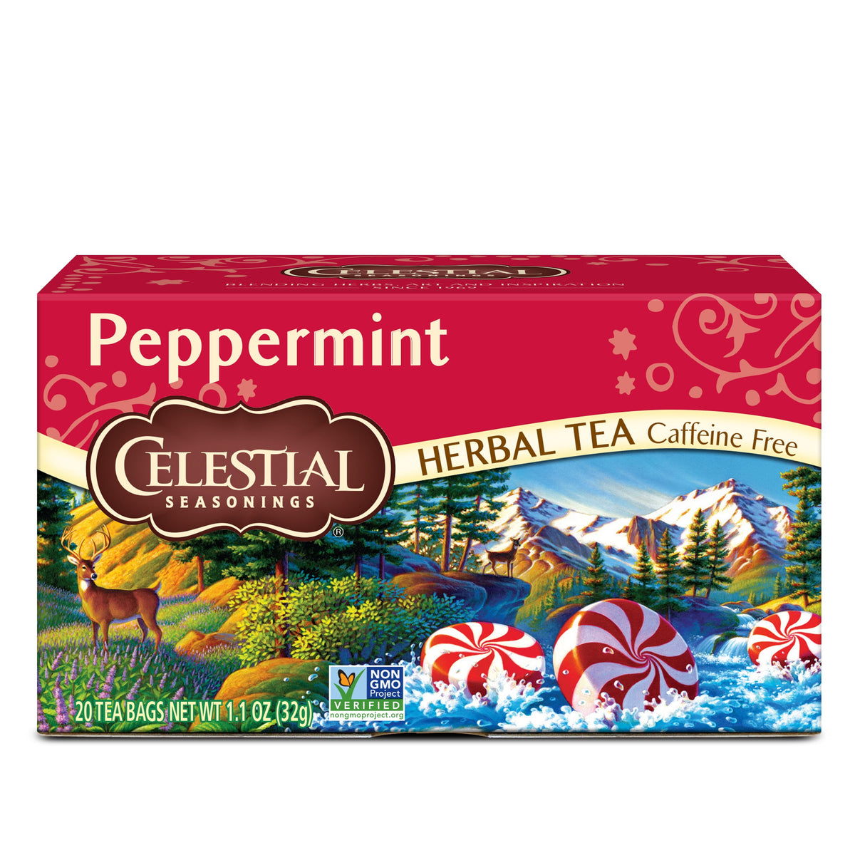 Celestial Seasonings Peppermint Tea, 20 Count — 6 Per Case