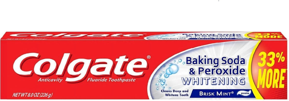 Colgate Baking Soda & Peroxide Whitening Toothpaste, 8 oz — 24 Per Case