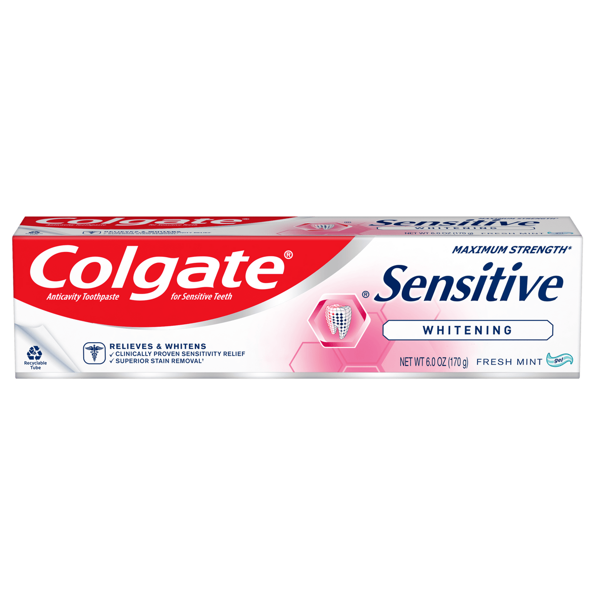 Colgate 6 oz Sensitive + Whitening — Case of 24