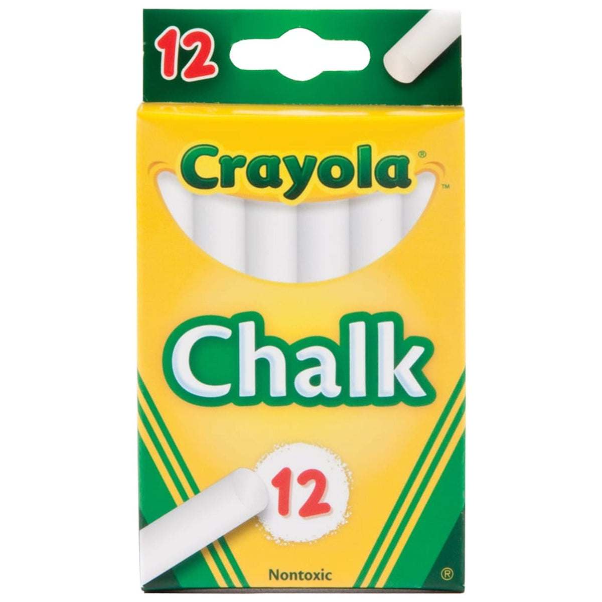 Crayola Chalk Sticks White 12 — Case of 36