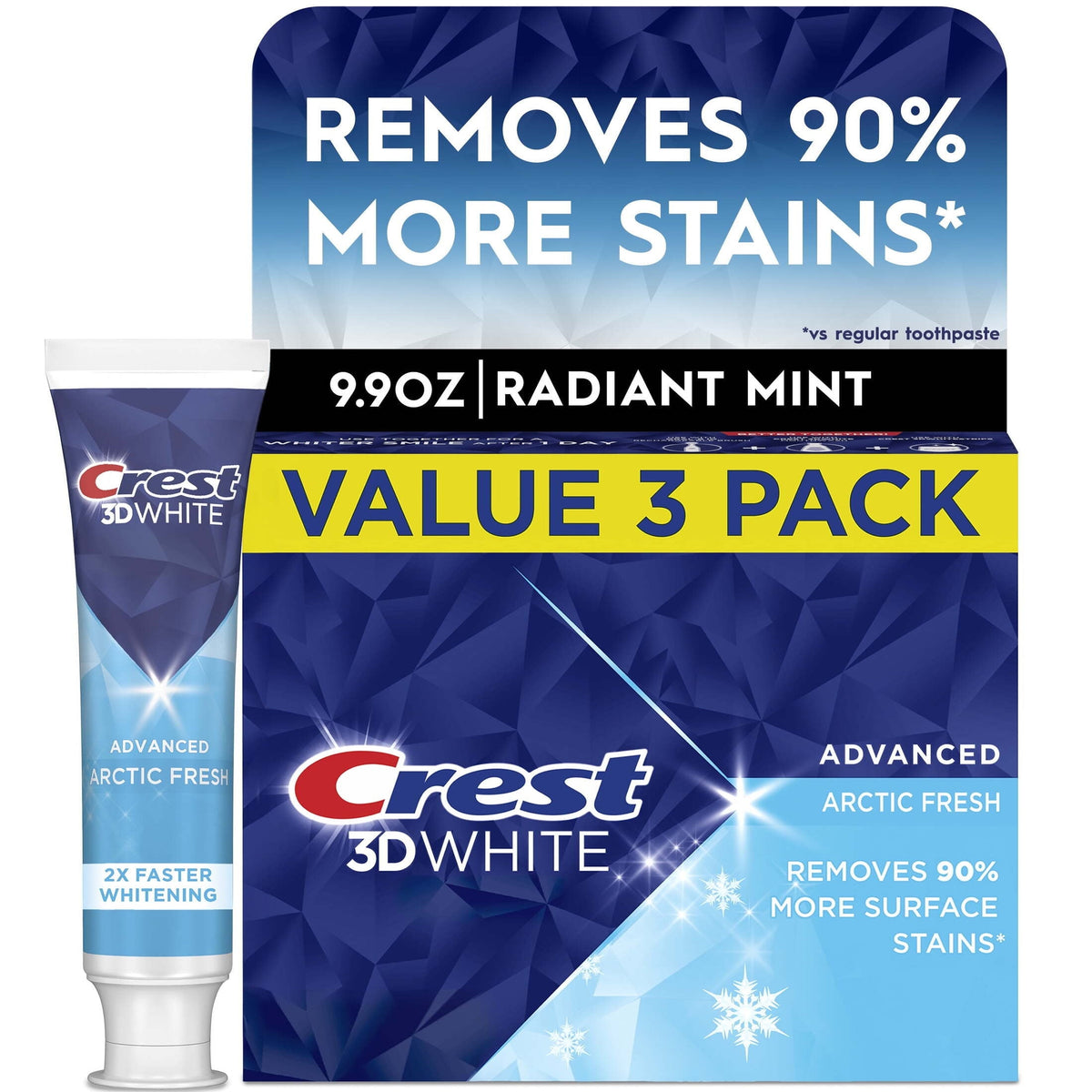 Crest 3D White Arctic Fresh Toothpaste, 3.3 oz — 24 Per Case