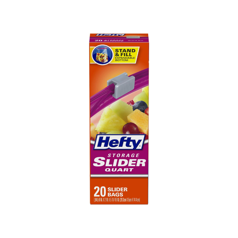 Hefty Slider Quart Bags, 20 Count — 9 Per Case